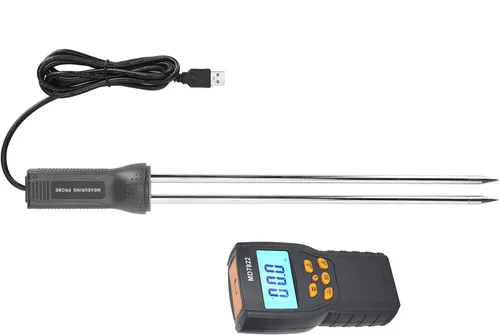 Vista 3 de TOPINCN Moisture Meter Probe Grain Tool Tester with Extra Long Probe 230 Smart Digital Moisture Meter Tester Probe Grain Moisture Tester Tool Tool
