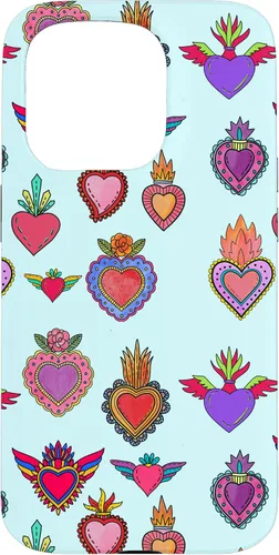 Vista 14 de Latinas Milagros Tin Hearts Phone Case Gift Watercolor Case for iPhone 17