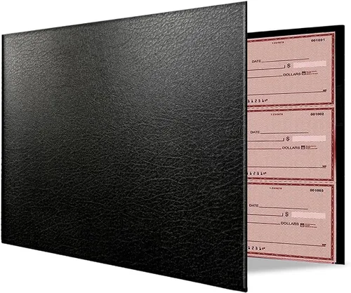 Vista 7 de Office Werks - Carpeta prémium de 7 anillos para cheques comerciales, capacidad de 600 cheques para hojas de 9 x 13 pulgadas, elegante funda