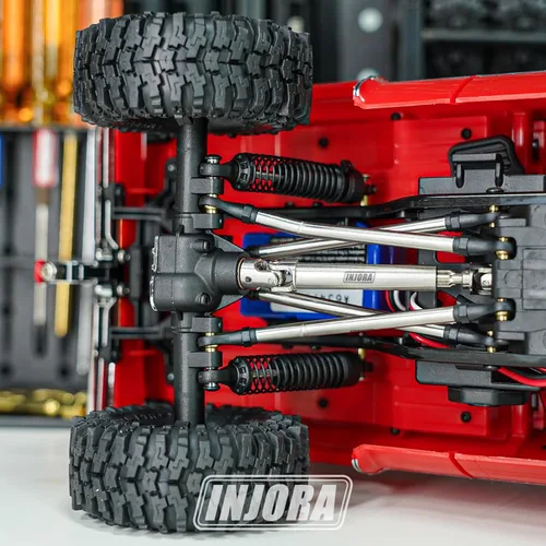 Vista 6 de INJORA Ejes de transmisión de acero inoxidable para TRX4M High Trail K10 F150