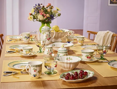 Vista 4 de Villeroy & Boch French Garden Fleurence - Plato para ensalada, 8.3 in, color blanco y multicolor