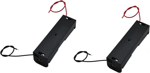 Vista 4 de 2PCS 18650 Battery Holder with Lead Wire Bundle 18650 Battery Holder 3.7V DIY Battery Storage Boxes Black Plastic Battery Case Kit