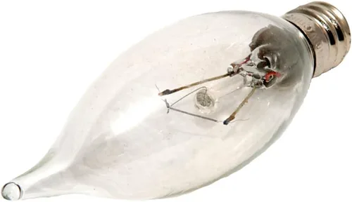 Vista 5 de Bulbrite KR25CFC/32 Bombilla de araña con punta de llama Krystal Touch de 25 W (CA10), base de candelabro