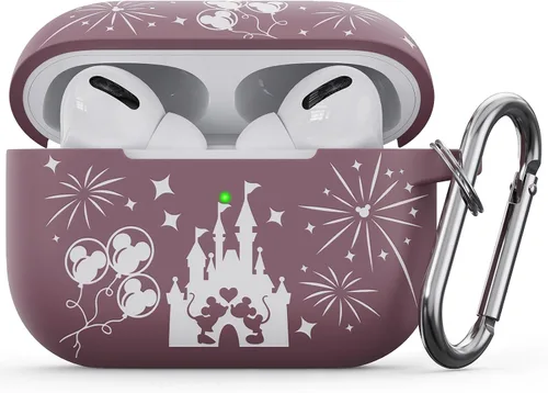 Vista 7 de Funda grabada de dos tonos compatible con Apple AirPods Pro de 2ª generación de 1ª generación, funda protectora completa de silicona para AirPods
