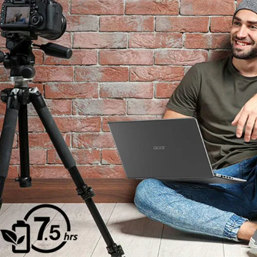 Vista 5 de Portátil Acer Aspire 5 Slim, pantalla IPS Full HD de 15.6 pulgadas, AMD Ryzen 5 3500U, tarjeta de gráficos Vega 8, memoria DDR4 de 8 GB, unidad