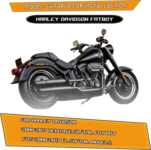 Vista 6 de Kinglemc, protector para motor, barra de choque Highway Freeway para Harley Davidson Softail FL Deluxe Fat Boy Slim Heritage Springer Classic Cross