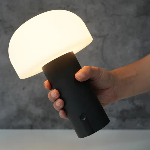 Vista 7 de Lámpara de mesa de hongos para exteriores, recargable, inalámbrica, impermeable, portátil, funciona con pilas, con carga USB, luz nocturna