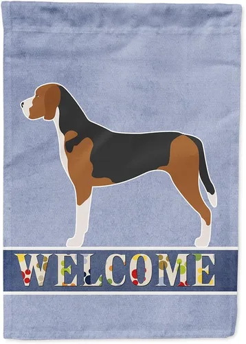 Vista 153 de Caroline's Treasures BB8334GF AIDI Bandera de jardín para perro de montaña del Atlas, bandera de buzón azul, bandera decorativa para patio exterior