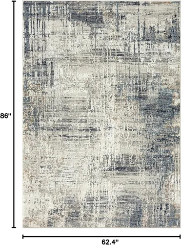 Vista 2 de LUXE WEAVERS Alfombra abstracta moderna para interiores azul 5x7