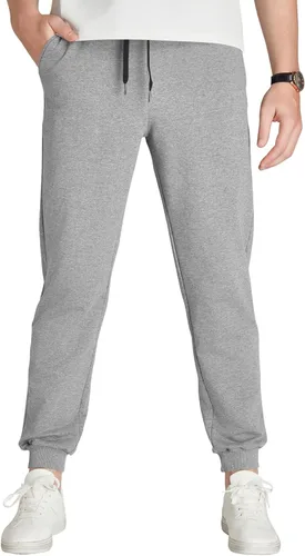 Vista 20 de Idtswch 30/32/34/36/38/40. Pantalones deportivos altos para hombre, extra largos, con bolsillos con cremallera