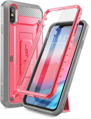 Vista 8 de SUPCASE Unicorn Beetle Pro Series: funda diseñada para iPhone XS Max, funda resistente de cuerpo completo con protector de pantalla integrado y Negro