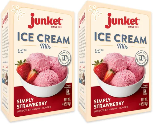 Vista 9 de Junket Ice Cream Mix Simply Fresa, 4 onzas (paquete de 1)