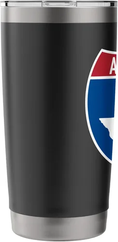 Vista 4 de Amarillo Texas TX Interstate Highway Vacation Souvenir - Vaso aislado de acero inoxidable
