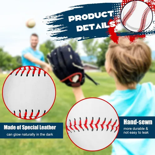 Vista 6 de Chivao Regalos de béisbol que brillan en la oscuridad, regalos de tamaño oficial para niños y niñas, niños y fanáticos, accesorios de béisbol
