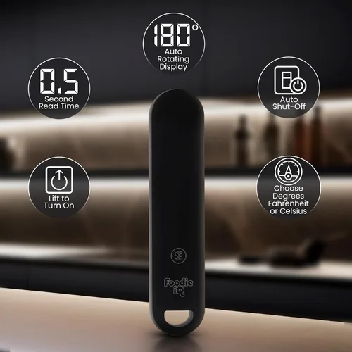 Vista 2 de Termómetro digital profesional para alimentos, tiempo de respuesta de <1 segundo, precisión de ± 0.5 °F, impermeable IP67, magnético, termómetro
