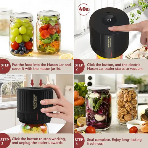Vista 4 de Tapas de conservas para tarros de masón, 24 piezas, tapas de repuesto de boca regular, sellado hermético a prueba de fugas, material de grado