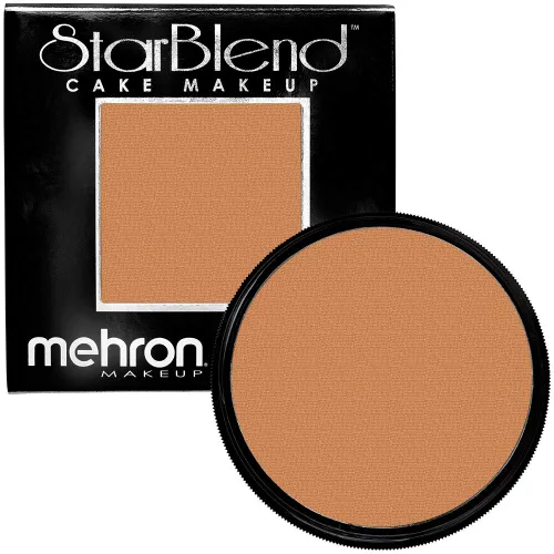 Vista 7 de Mehron Makeup StarBlend Maquillaje en Pastilla Polvo Prensado Húmedo/Seco Base en Polvo Pintura Facial y Corporal Marrón Sable 2 oz (56g)