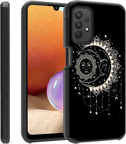 Vista 15 de Funda para teléfono Galaxy A23 5G, resistente 2 en 1 de doble capa híbrida de policarbonato duro y silicona suave a prueba de golpes, funda