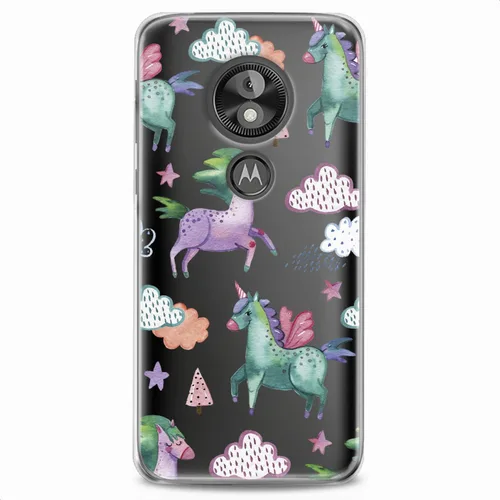 Vista 7 de Funda de TPU compatible con Motorola G9 G8 Plus G7 E20 P40 Z4 Edge 20 G22 Stylus transparente Animal Unicorn Pattern Teen Kawaii Horse Soft Kids