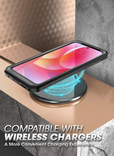 Vista 7 de SUPCASE Unicorn Beetle Pro Series - Funda para Moto G Power 2022, funda resistente de cuerpo completo con clip para cinturón y soporte con protector