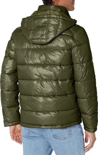 Vista 2 de GUESS Chaqueta acolchada de peso medio para hombre con capucha extraíble