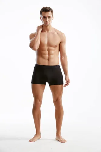 Vista 6 de Ropa interior modal para hombre de microfibra sin costuras, calzoncillos bóxer de pierna corta
