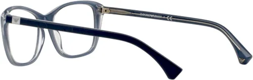 Vista 4 de Emporio Armani - Lentes EA3083 - 5517 azul claro Whisteria malva malva transparente con lente de demostración transparente de 2126in Whisteria