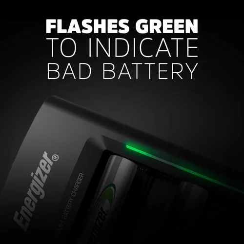 Vista 5 de Energizer Cargador universal de recarga para baterías recargables NiMH AA, AAA, C, D y 9V