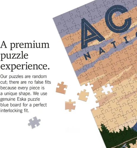 Vista 5 de Lantern Press Acadia National Park Jordan Pond Puzzle, 1000 piezas
