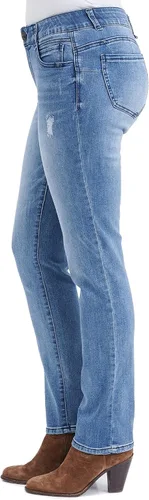 Vista 5 de Democracy Pantalones de mezclilla de pierna recta Petite Ab Solution para mujer