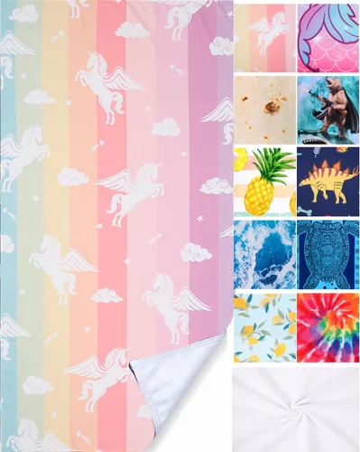 Vista 11 de LIVILAN Toalla de playa grande con diseño de gato gatito, microfibra suave, absorbente, de secado rápido, sin arena, ligera, multiuso para baño