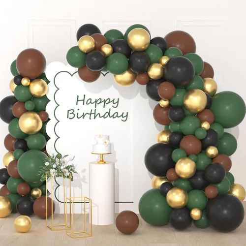 Vista 11 de Kit de arco de guirnalda de globos azules y amarillos – 122 globos azul real, rosa, globos azules y amarillos, guirnalda de globos para cumpleaños
