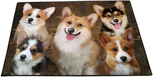 Vista 30 de Doggie of the Day Corgi Dogs Floor Mat - 4th of July Independence Day - Best Dog Doormat - Protector Decor - Unique Portrait Art - Premium Quality