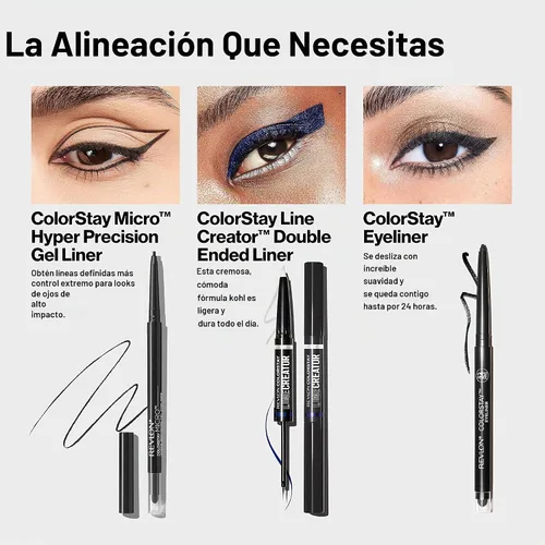 Vista 8 de Revlon ColorStay Micro Hyper Precision Gel Delineador de ojos, 214 Negro