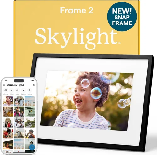Vista 11 de Skylight Marco – Marco de fotos digital WiFi de soporte al cliente, pantalla táctil marco de fotos digital con fácil instalación, regalos de fotos