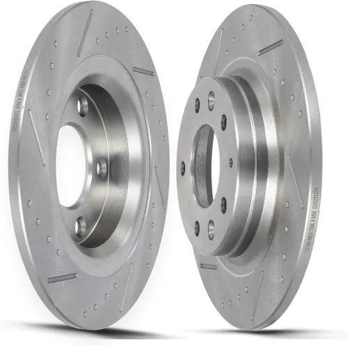 Vista 10 de SCITOO Rotores de freno trasero para Honda para CR-V 2002-2004 Frenos de disco perforados y ranurados Rotores de reemplazo: 31304