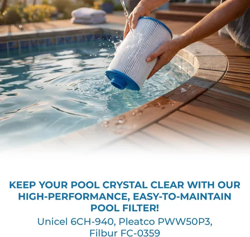 Vista 8 de Baleen Filters Filtro de piscina de 45 pies cuadrados que reemplaza a Unicel 6CH-940, Pleatco PWW50P3, Filbur FC-0359-Cartuchos de filtro
