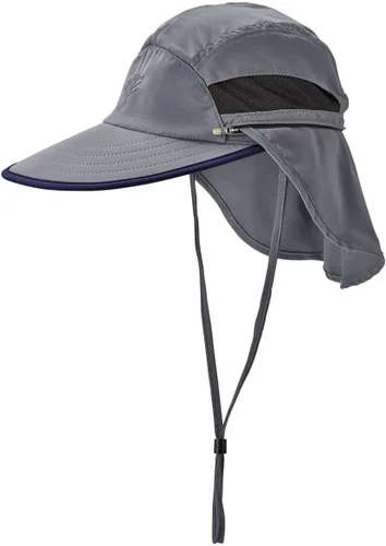 Vista 2 de Coolibar Gorra de pesca convertible Caleb UPF 50+ para hombre, protección solar