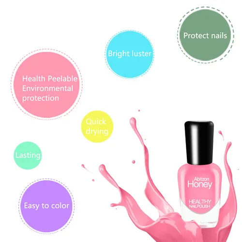 Vista 6 de Nuevo juego de esmaltes de uñas (10 botellas), no tóxico, ecológico, fácil de quitar y de secado rápido, esmalte de uñas a base de agua