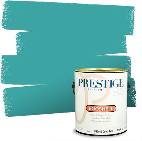 Vista 65 de PRESTIGE Pintura interior e imprimación en uno, salpicaduras acuosas, cáscara de huevo, 1 galón