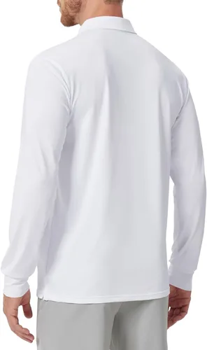 Vista 76 de NAVISKIN Camisas polo de manga larga para hombre, camisas de golf con cuello UPF 50 SPF para hombre, secado rápido, absorbe la humedad