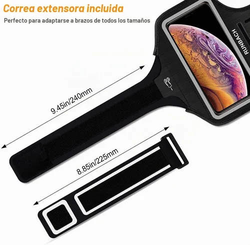 Vista 2 de Brazalete para iPhone 16 Pro Max/16 Plus/15 Pro Max/15 Plus/iPhone 14 Pro Max/14 Plus/13 Pro Max/12 Pro Max/11 Pro Max/Xs Max, banda de ejercicio
