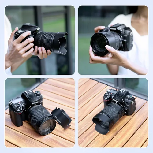 Vista 6 de JJC Parasol reversible para Nikon AF-S DX 0.709-5.512 in f/3.5-5.6G ED VR, AF-S DX 0.709-4.134 in f/3.5-5.6G ED VR, AF-S DX 0.709-5.315 in