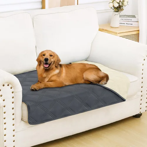 Vista 108 de Smiry Funda impermeable para cama de perro, manta reversible para mascotas para sofá Manta suave lavable para perro, funda a prueba de fugas