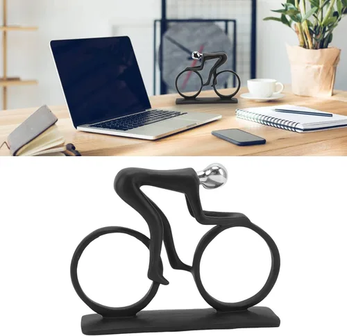 Vista 9 de Adorno de bicicleta, escultura artística, decoración del hogar, estatua de deportes, hobby, adorno de bicicleta, estatua de metal, decoración