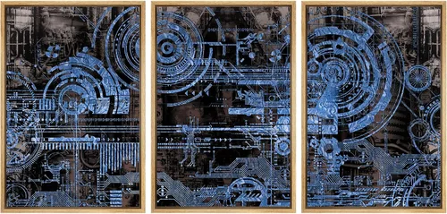 Vista 83 de wall26 Lienzo enmarcado para pared, juego de arte exótico tropical, océano, mar, avión, puesta de sol, transporte, fotografía, realismo, decorativo