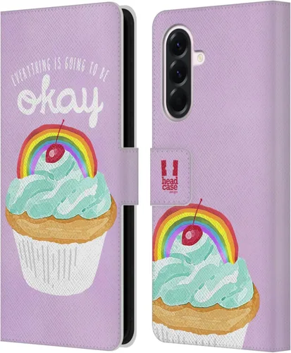 Vista 156 de Head Case Designs Assortment Cupcakes Happiness Leather Wallet Case Compatible with Samsung Galaxy A07 4G Surtido