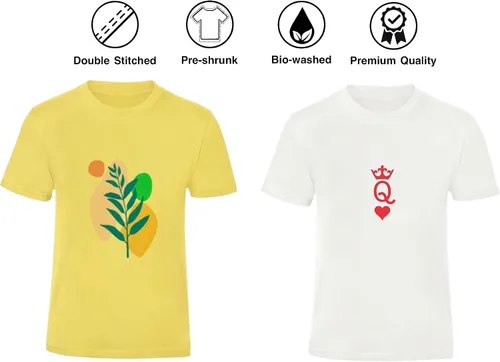 Vista 2 de TARI Camiseta casual de algodón de primera calidad para mujer, suave, cómoda, bonitos diseños gráficos