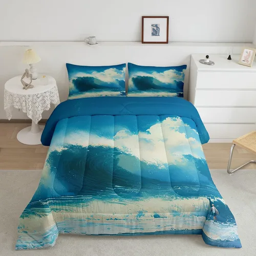 Vista 29 de Feelyou Juego de edredón de animales de zoológico, tamaño individual, juego de ropa de cama de animales de dibujos animados para niños, niñas