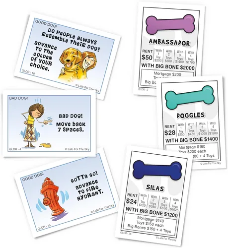Vista 3 de Late for The Sky Golden Retriever-Opoly Dog - Juego de mesa de estrategia familiar para 2 a 6 jugadores, a partir de 8 años, juego estilo opoli